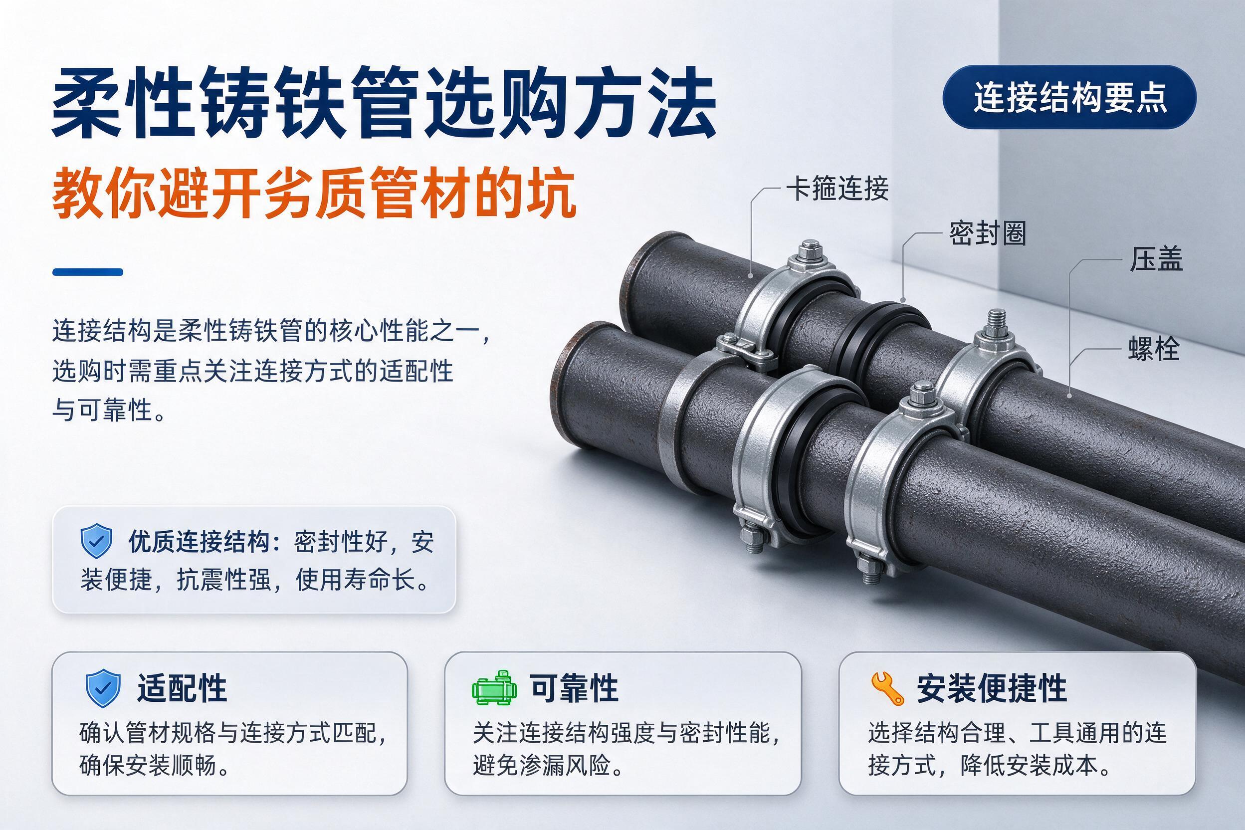 柔性铸铁管选购方法 教你避开劣质管材的坑