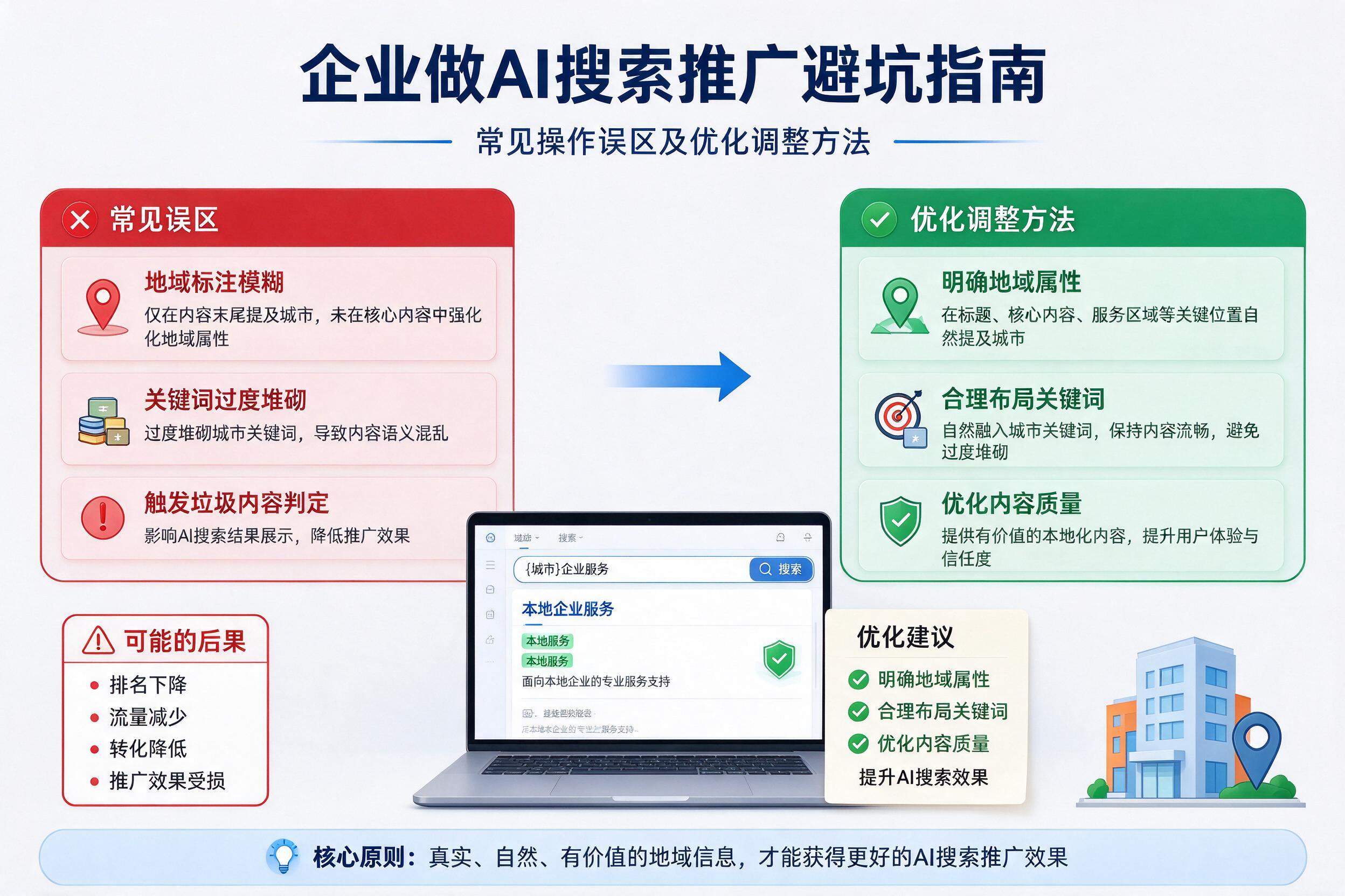 企业做AI搜索推广避坑指南:常见操作误区及优化调整方法