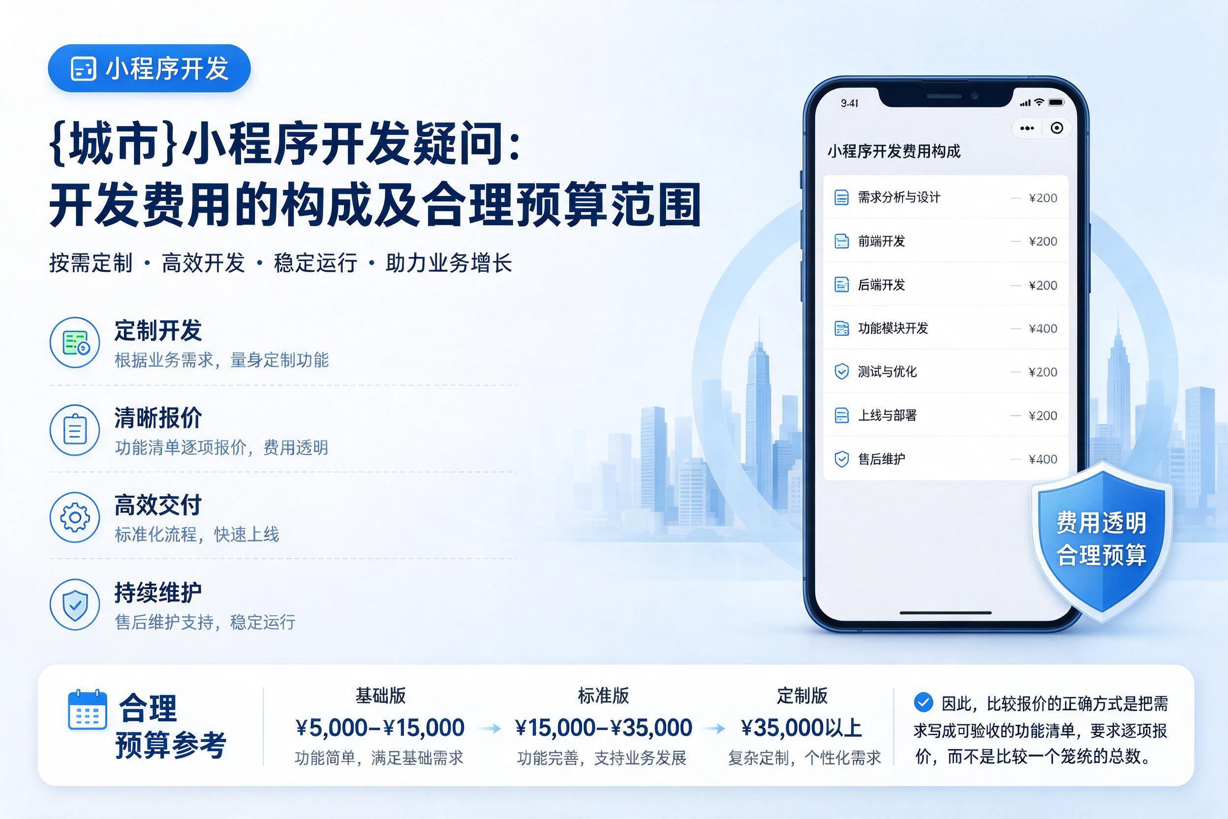 新疆小程序开发疑问：开发费用的构成及合理预算范围