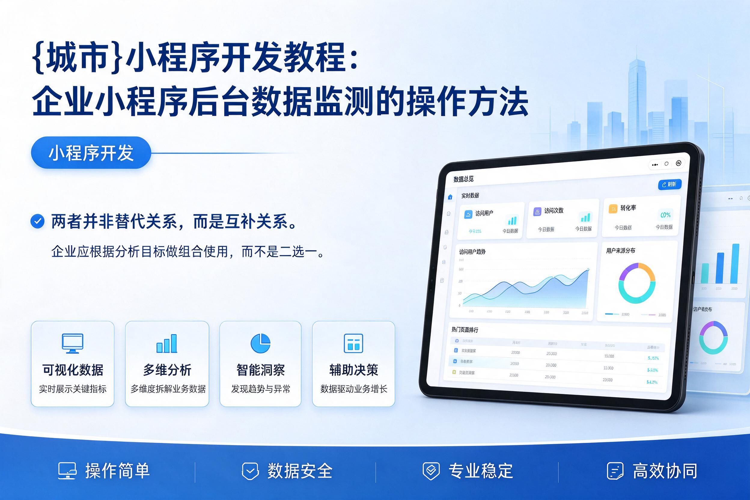 新疆小程序开发教程：企业小程序后台数据监测的操作方法